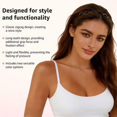 Botanikind diadema zigzag ideal para entrenamientos y rutinas de belleza.