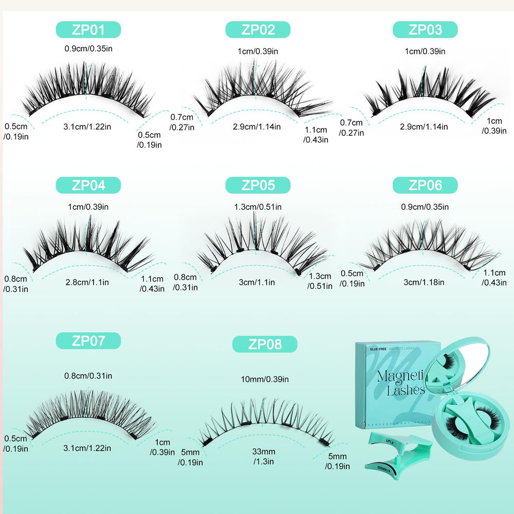 Botare pestanas magneticas de aspecto natural con acabado suave.