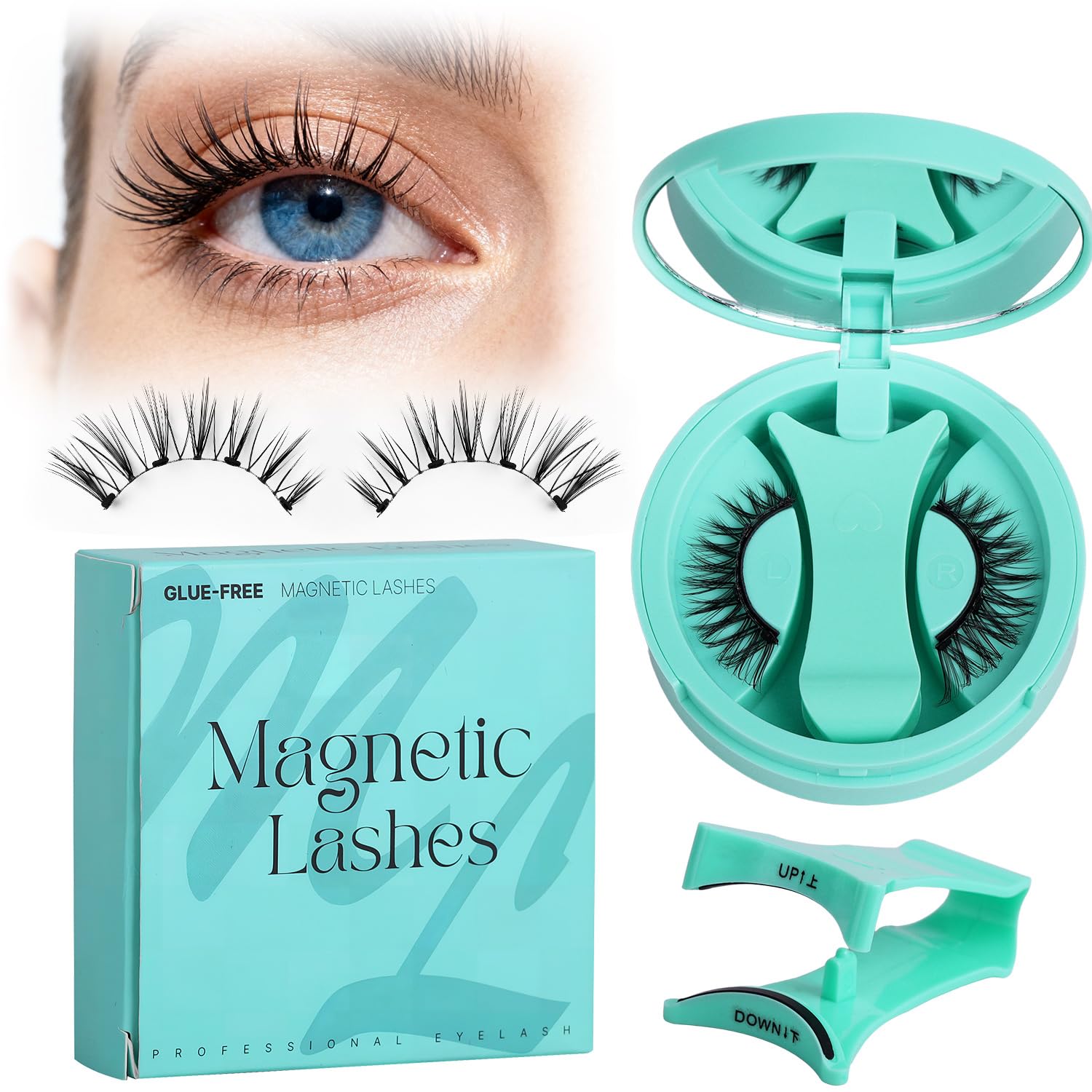 Botare pestanas magneticas con aplicador para un look natural y Practico.