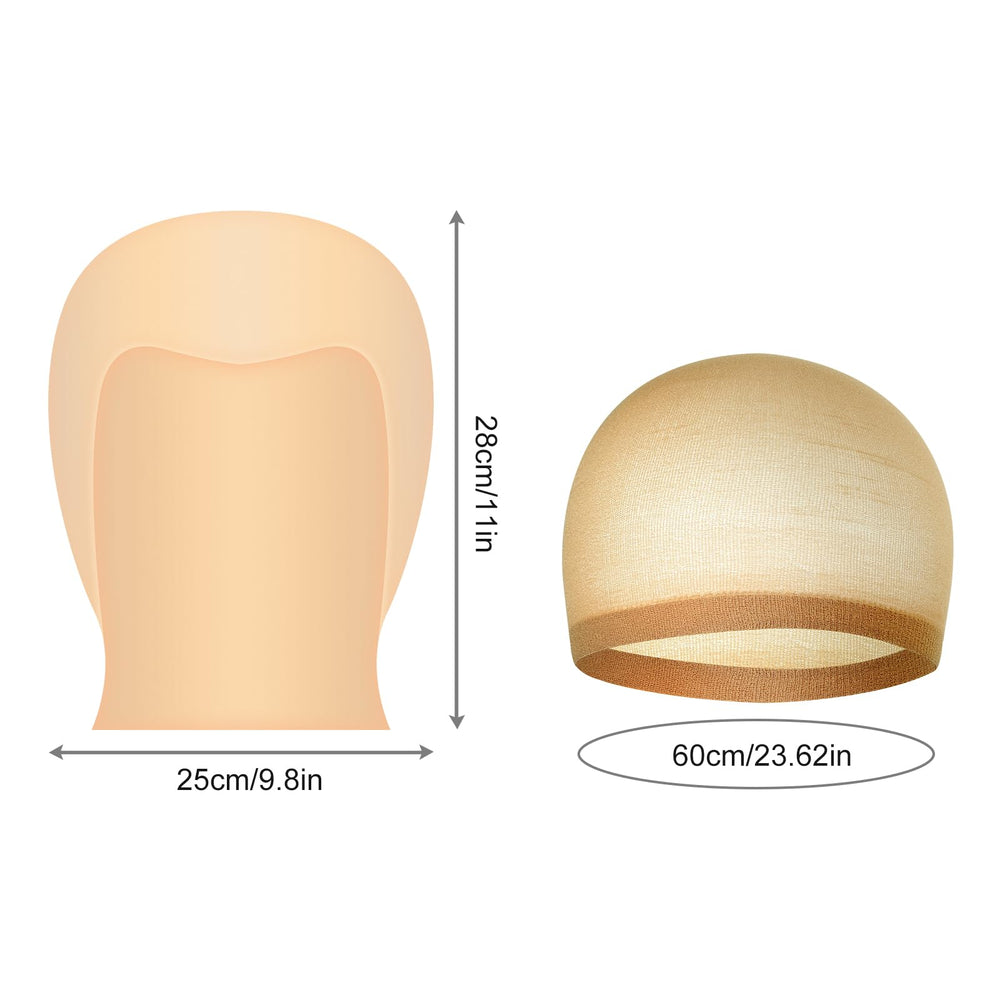 Bouiexye gorro nailon para peluca, ajuste cómodo para diferentes cabezas.