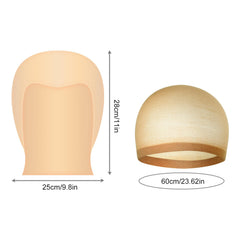 Bouiexye gorro nailon para peluca, ajuste cómodo para diferentes cabezas.