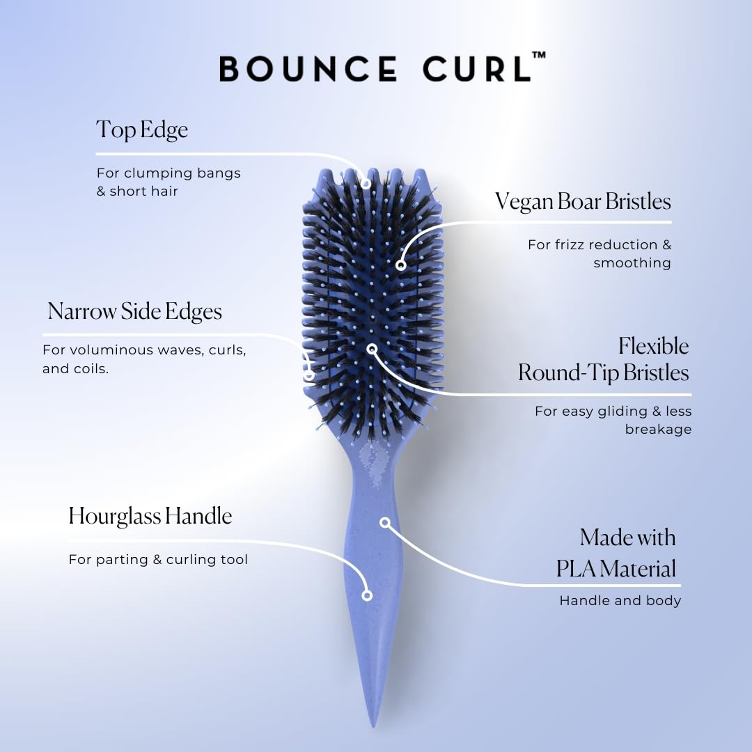 Bounce Curl EdgeLift: cerdas redondeadas para deslizamiento suave.