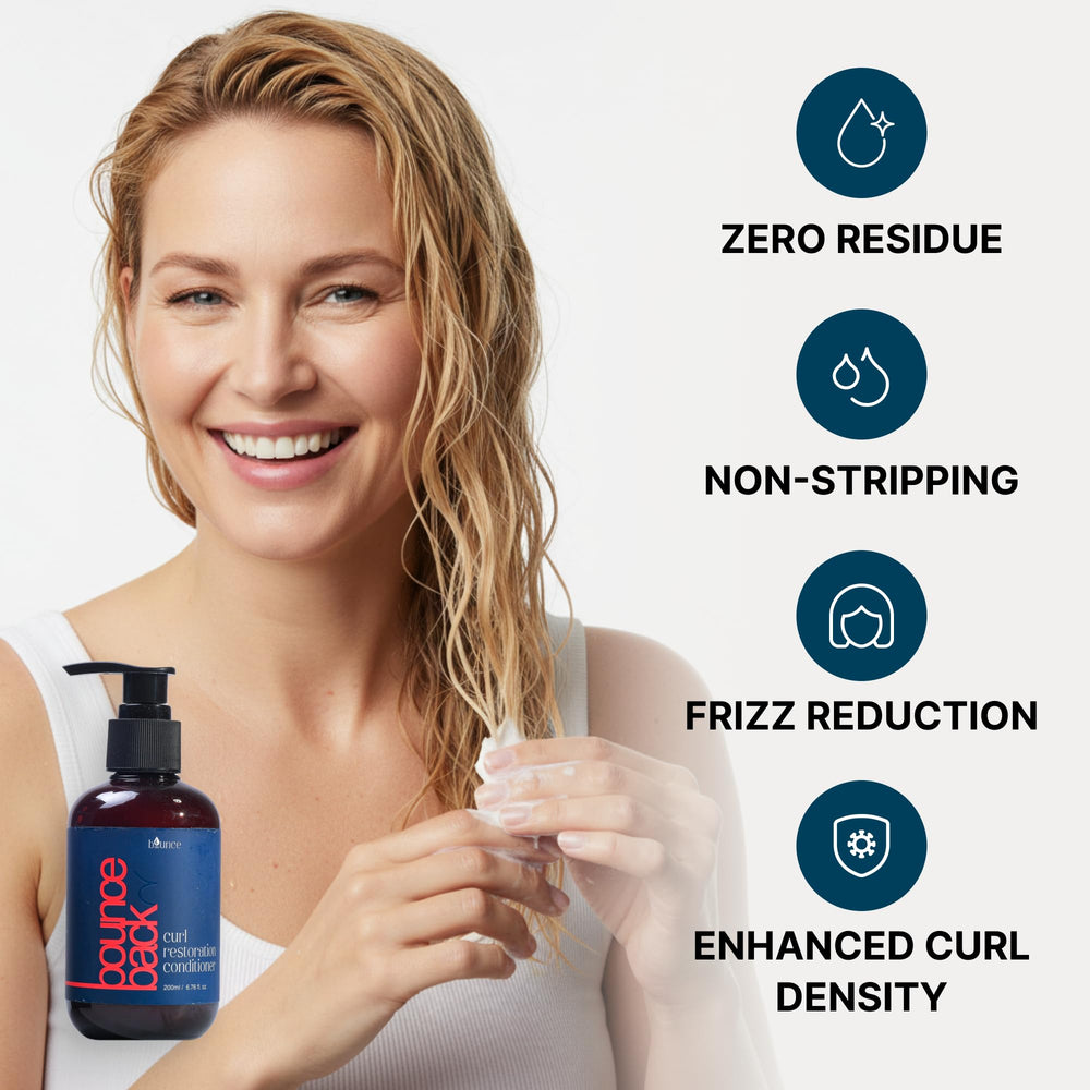 BOUNCE STYLE Curl Restoration Conditioner: textura cremosa para hidratación de rizos