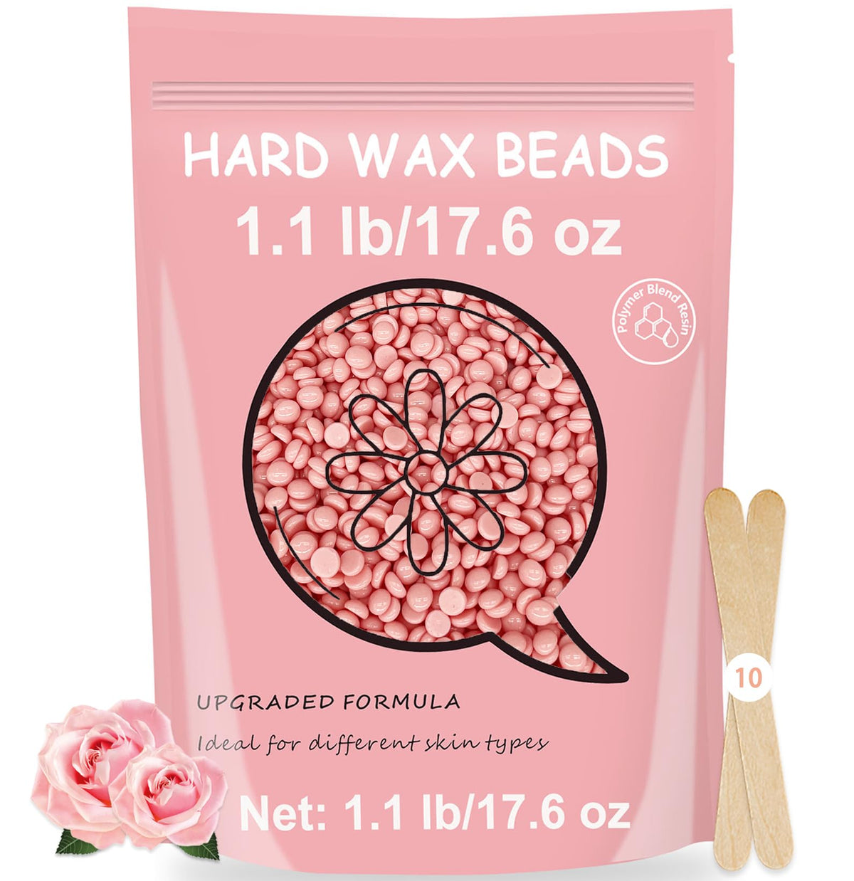 Bouvetan rose hard wax bottle – gentle formula for sensitive skin.