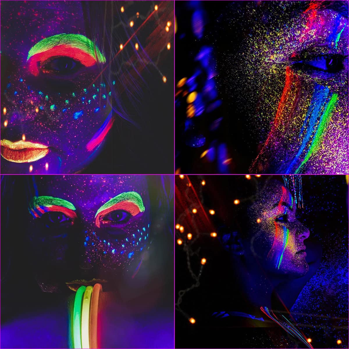Pintura Bowitzki UV Neon con secado rápido y cobertura excelente.