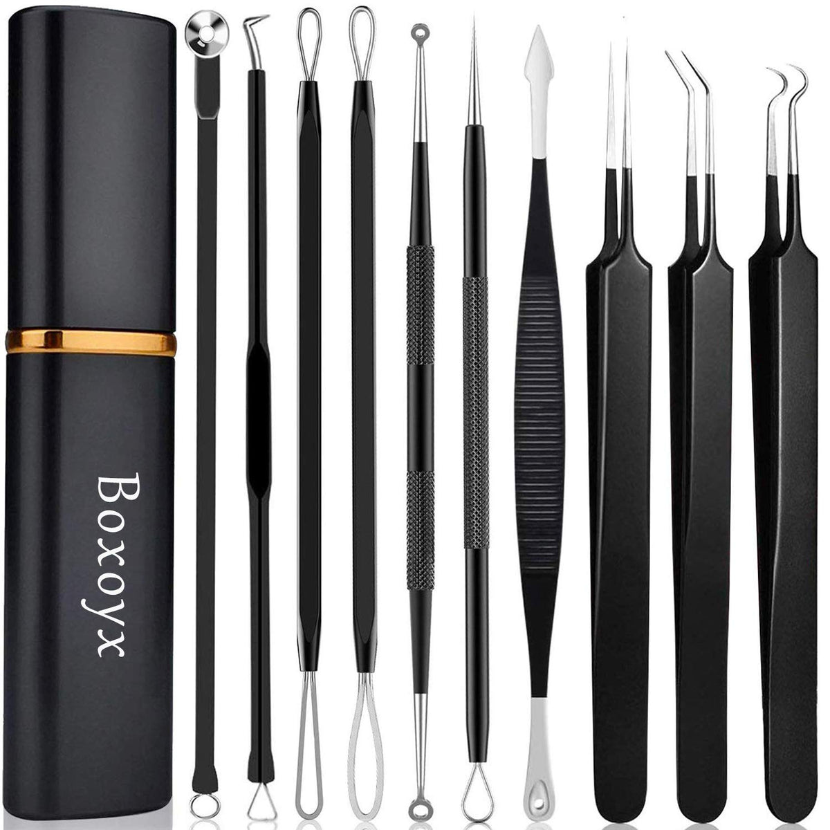 Boxoyx kit de 10 herramientas para extracción de puntos negros, fácil de usar