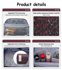 BOYATU bolsa maquillaje cuero vegano impermeable, resistente