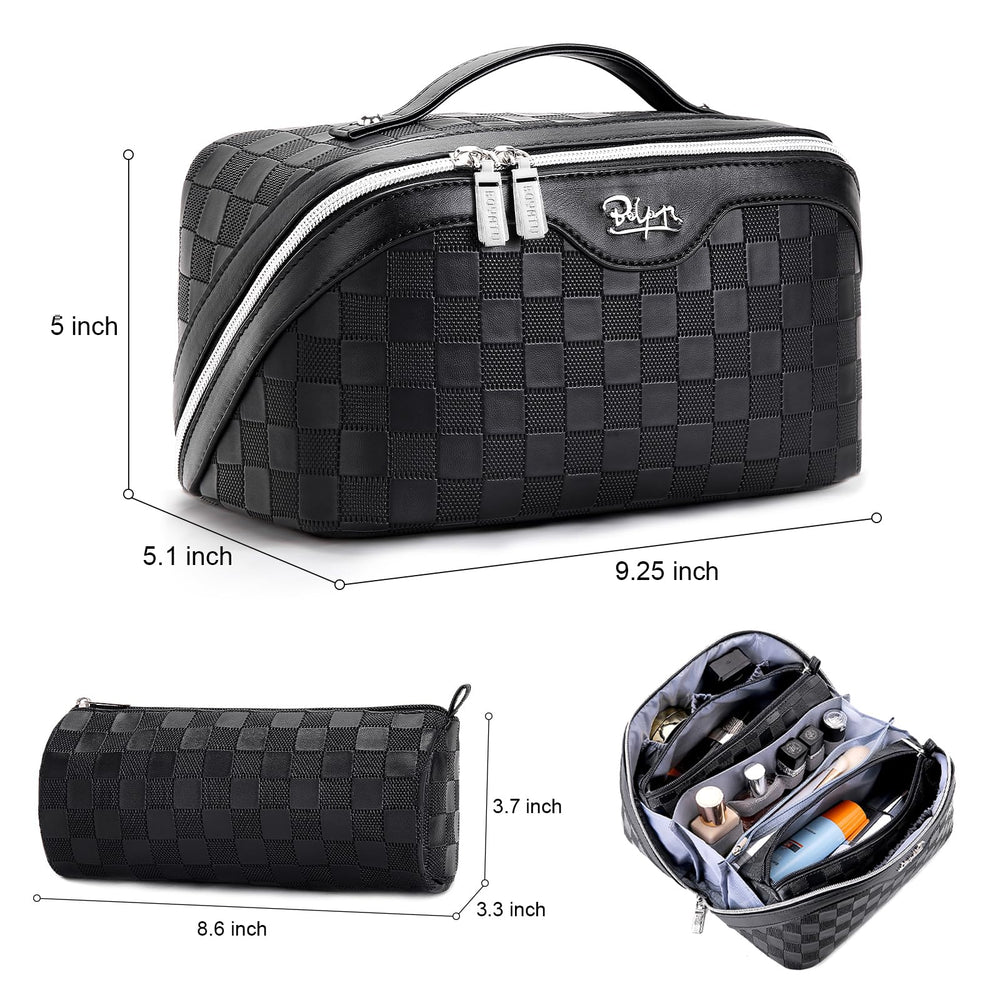 BOYATU bolsa maquillaje viaje grande con gran capacidad para cosméticos.