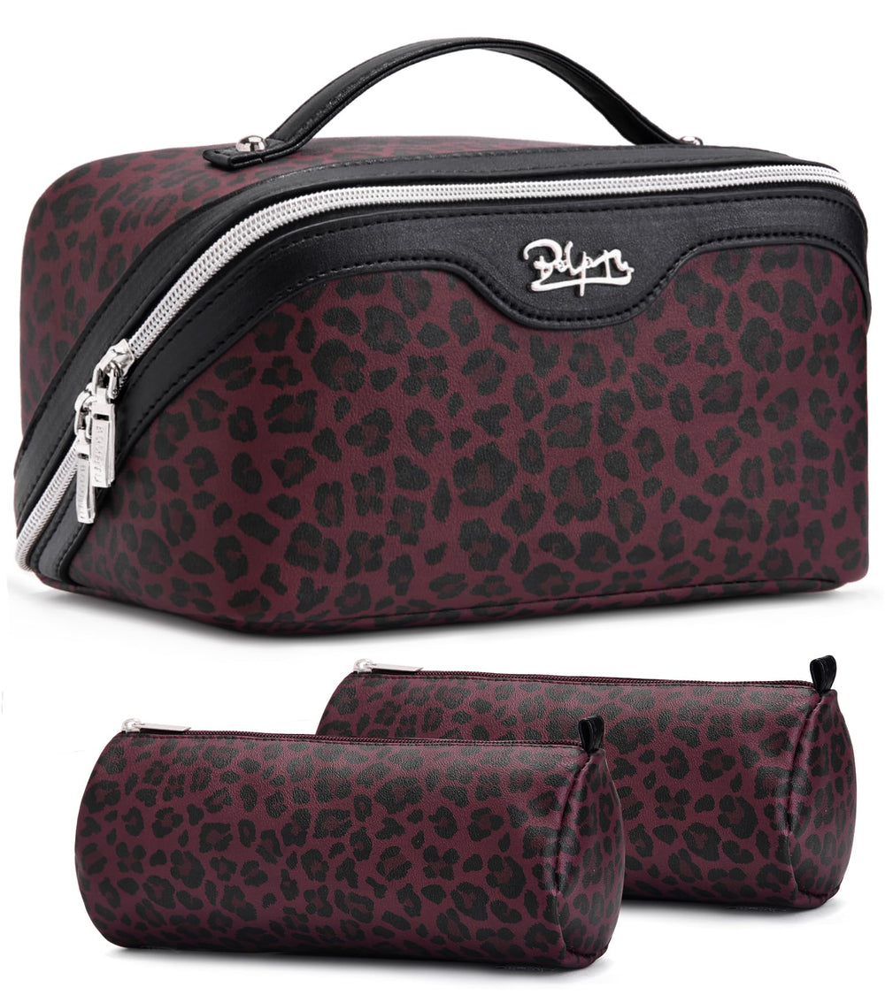 BOYATU bolsa maquillarje leopardo diseño, ideal para viaje y estilo