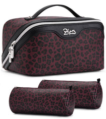 BOYATU bolsa maquillarje leopardo diseño, ideal para viaje y estilo