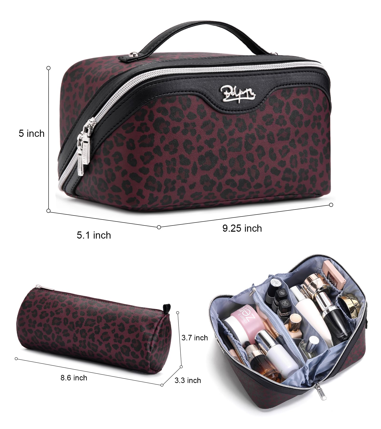 BOYATU bolsa maquillaje con mango, fácil de transportar