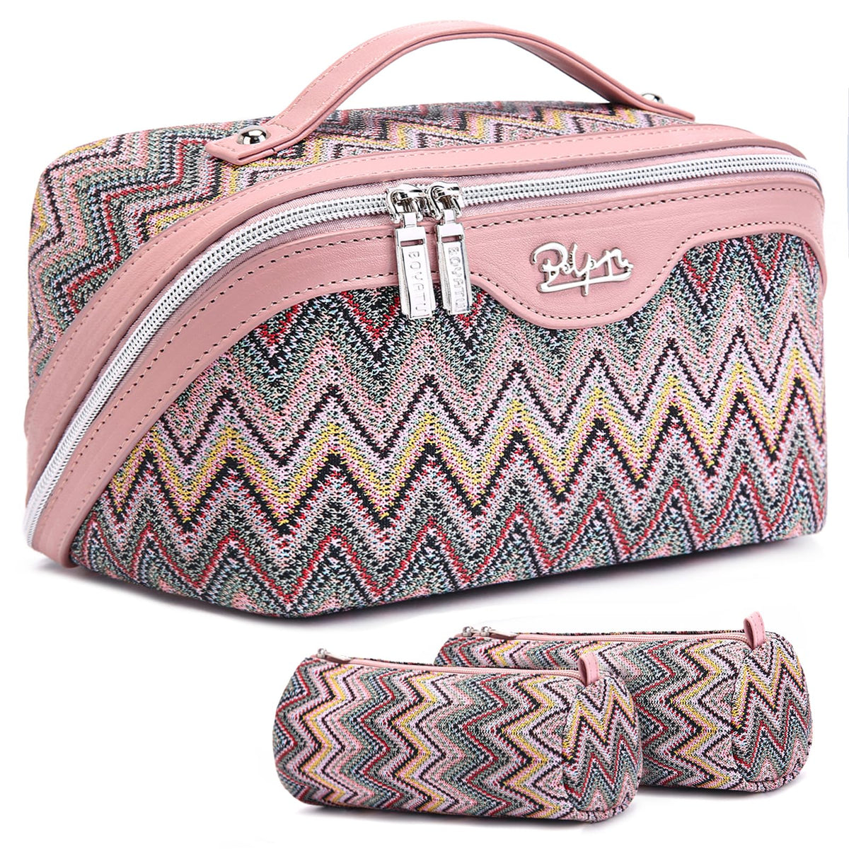 BOYATU bolsa maquillaje viaje set 3 piezas, perfecta para organizar imprescindibles durante viajes.