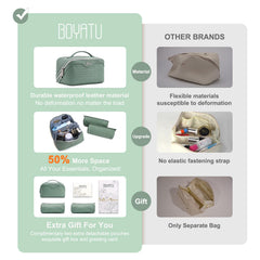 BOYATU estuche de aseo impermeable con asa para transportar fácilmente.