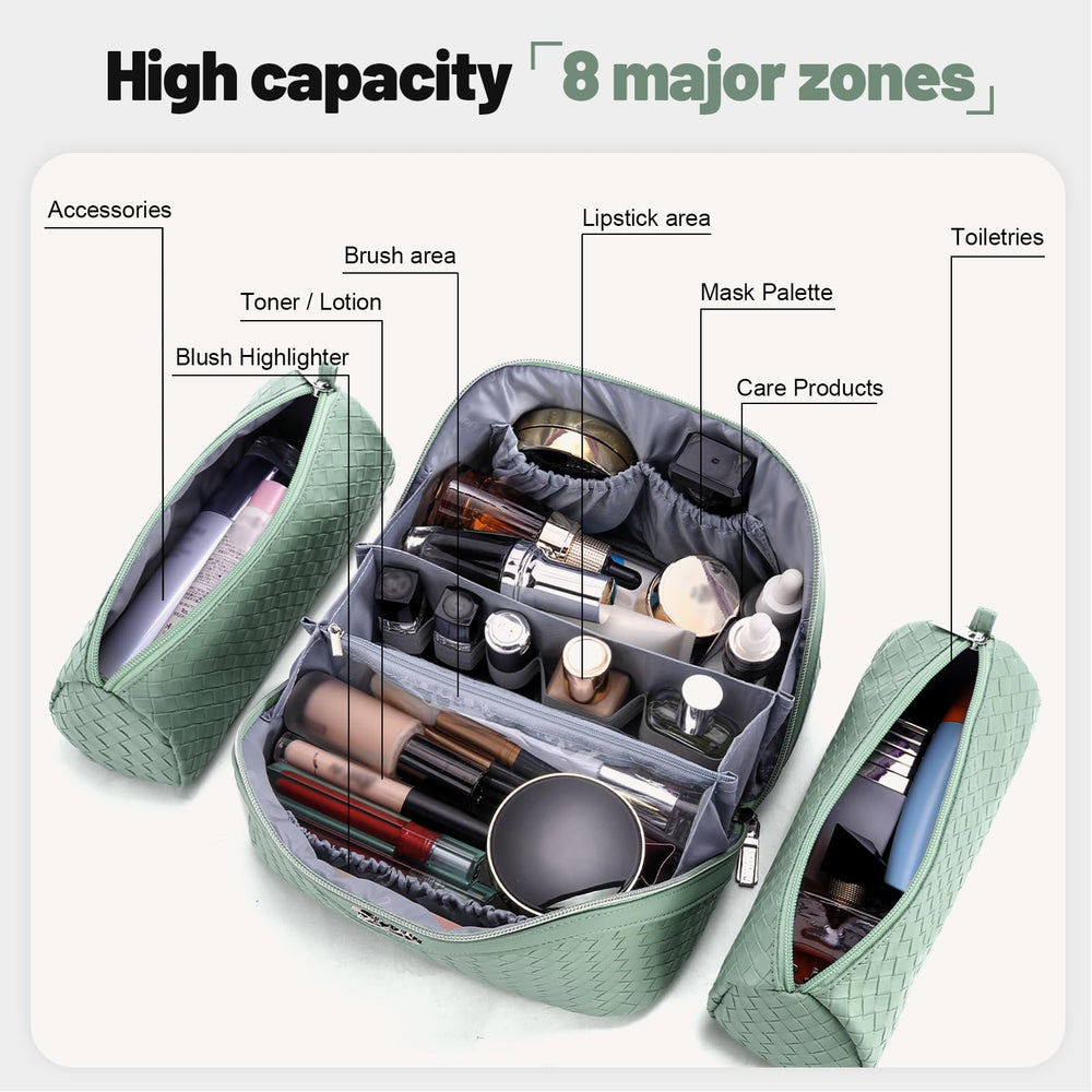 BOYATU estuche maquillaje grande con capacidad para botellas de 230 ml.
