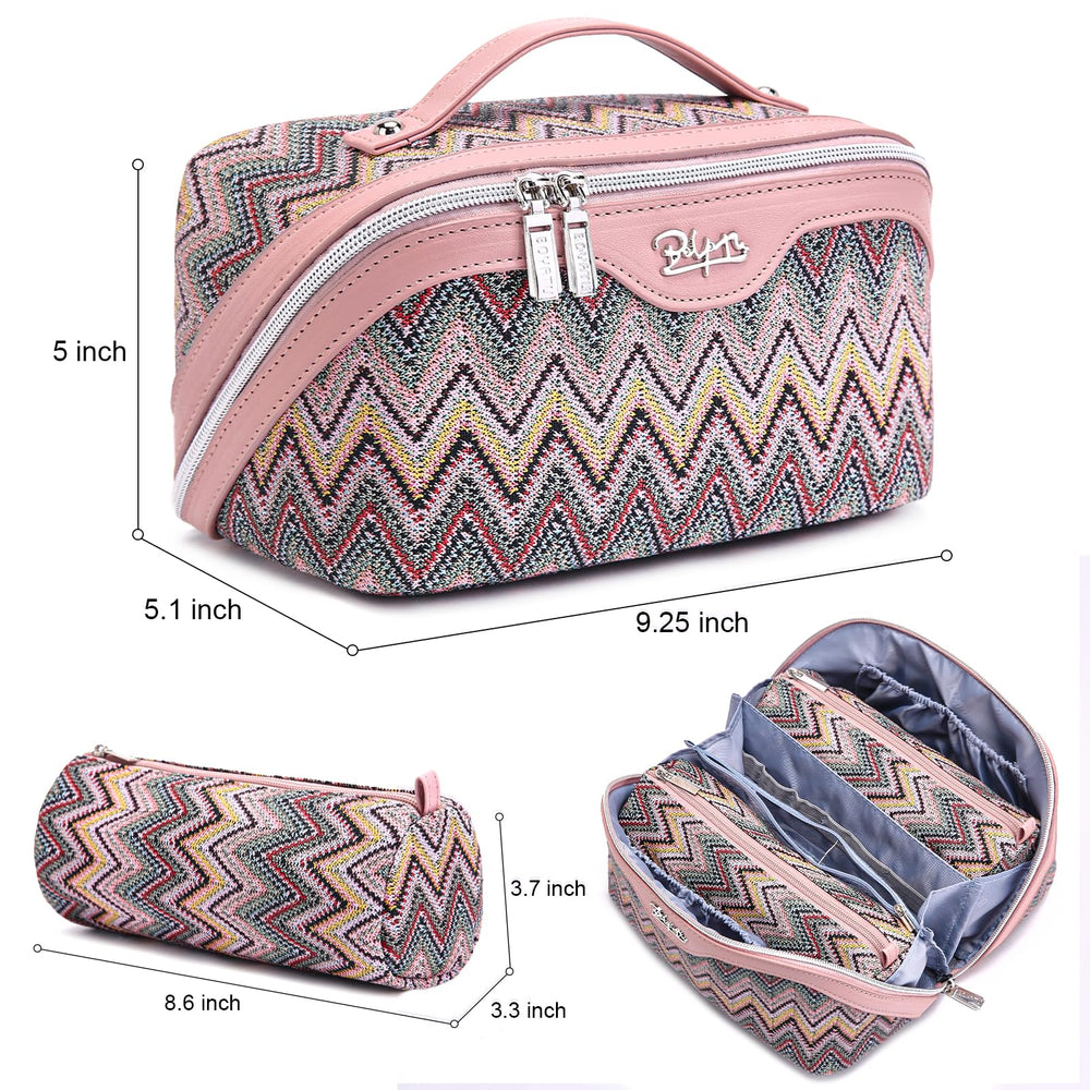 BOYATU bolsas maquillaje desmontables con cierre, ideal para separar productos en rutas largas.