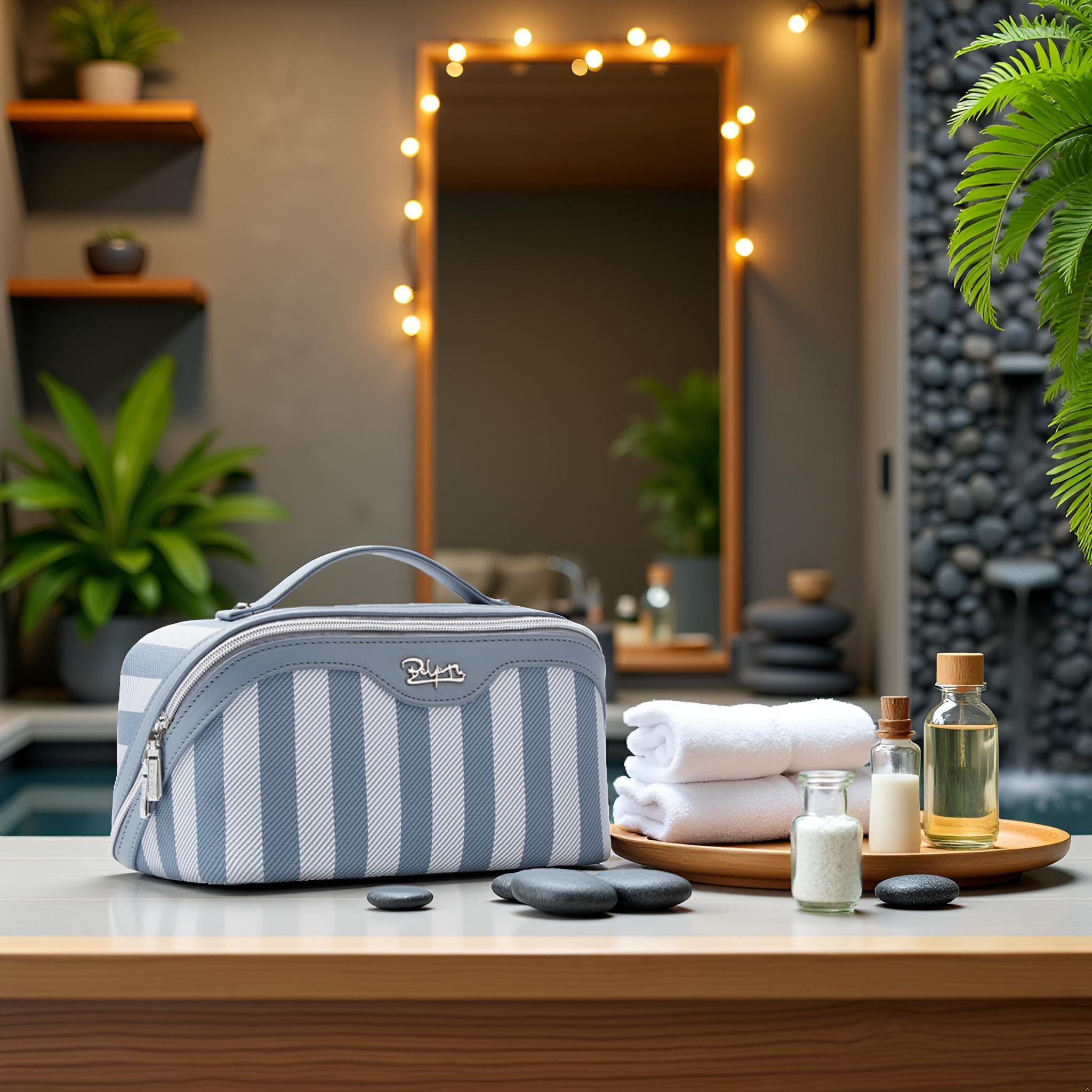 BOYATU bolso cosméticos con mango cómodo para llevar