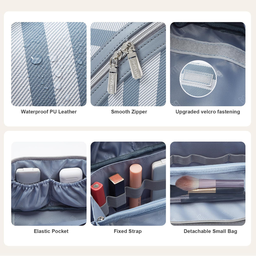 BOYATU bolso maquillaje diseño rayas atractivo para mujeres