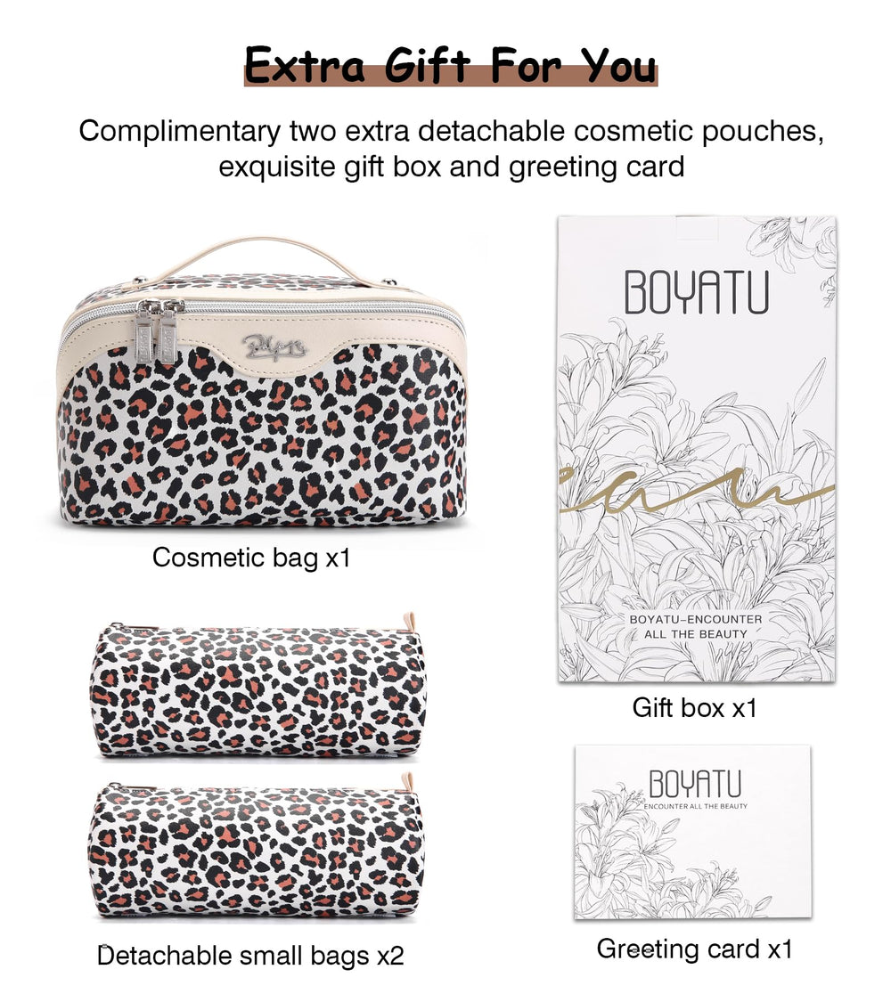 Conjunto BOYATU de 3 piezas para organización de maquillaje.