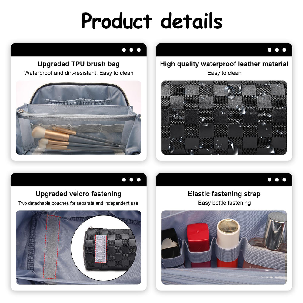 BOYATU estuche maquillaje diseño compacto, perfecto para bolsos pequeños.