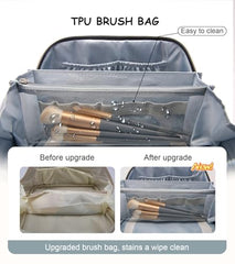 BOYATU estuche con divisor interior para separar maquillaje y cuidado.