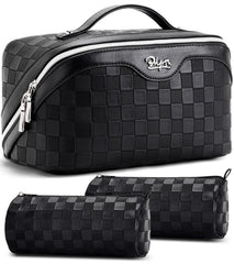 BOYATU set de bolsas de maquillaje para viaje con tres piezas, organización conveniente.