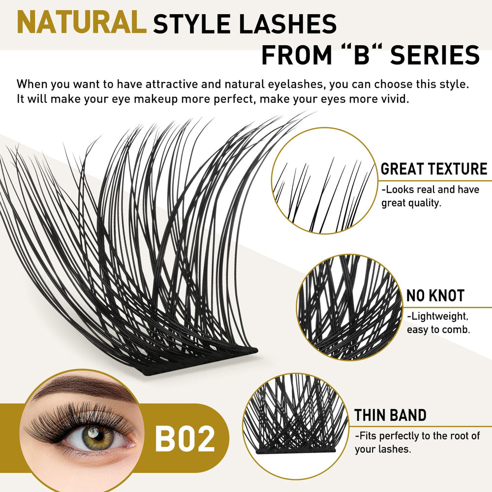 B&Qaugen: aplicación sencilla con pinza para clústeres y look rápido.