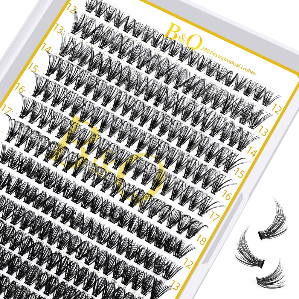 Pestañas clúster B&Qaugen en caja, 280 unidades para un look natural.