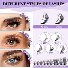 Uso doméstico con B&Qaugen Manga Lash Clusters para aplicación en casa