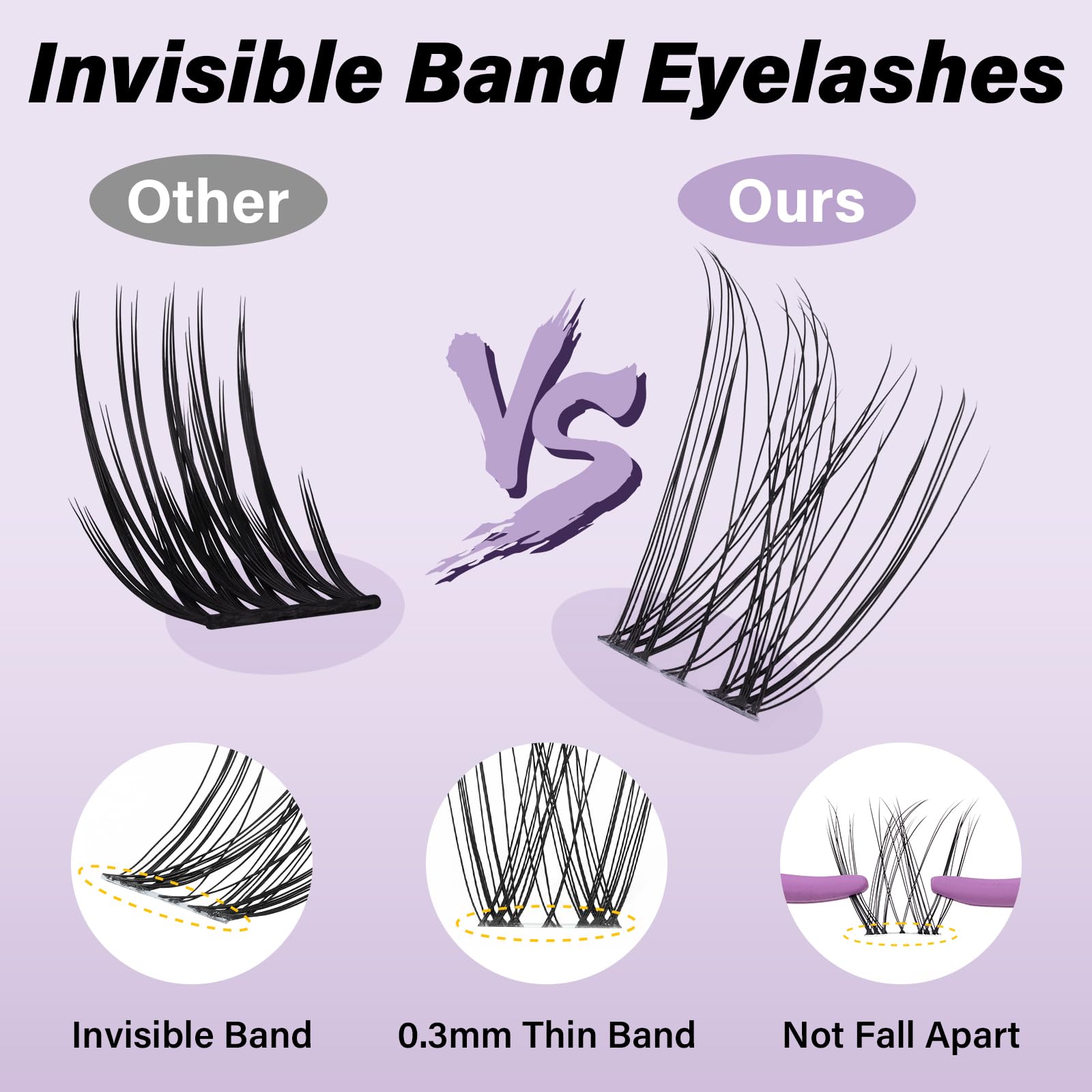 B&Qaugen Venus Lash Clusters, uso sencillo en casa con herramientas incluidas.