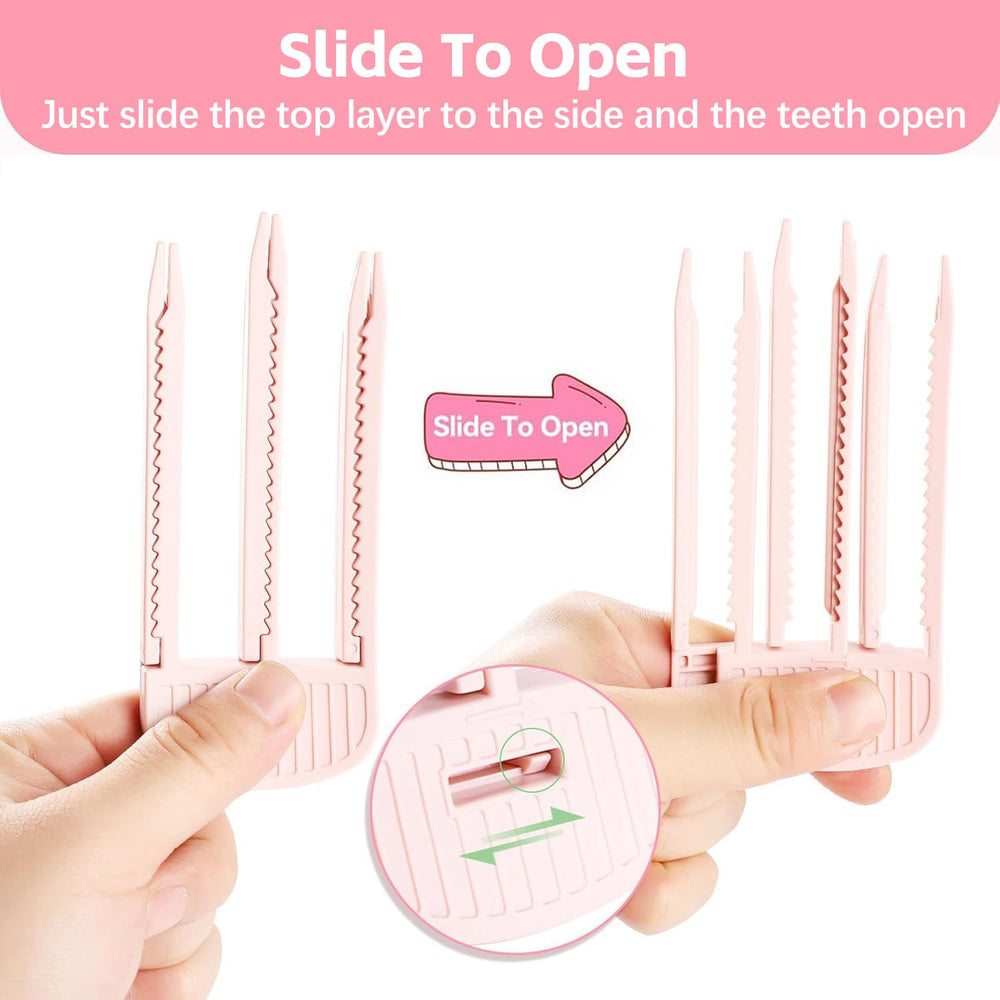 Branbox clip de raíces rosa facilita peinado con volumen sin dejar marcas.