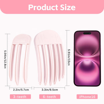 Branbox herramientas de volumen para separación suave del cabello rosa.