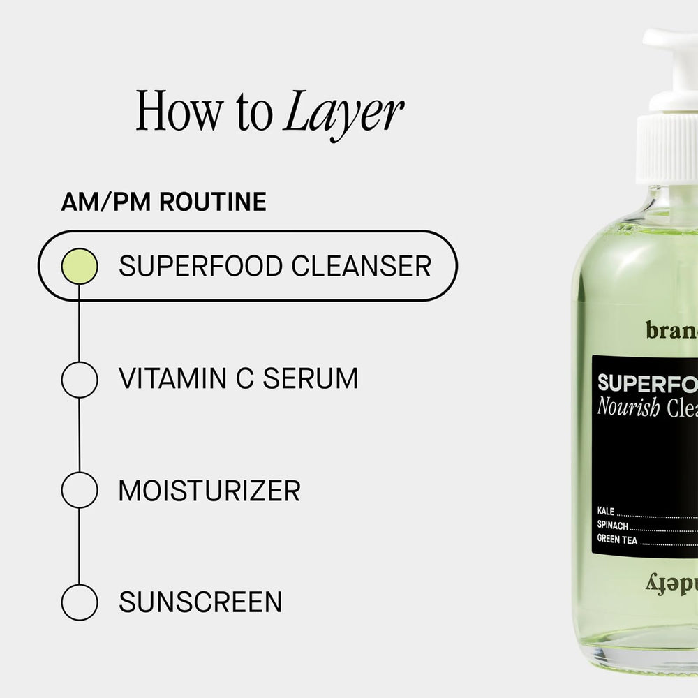 Brandefy Lave-visage Superaliments bouteille 240 ml : format pratique et familial.