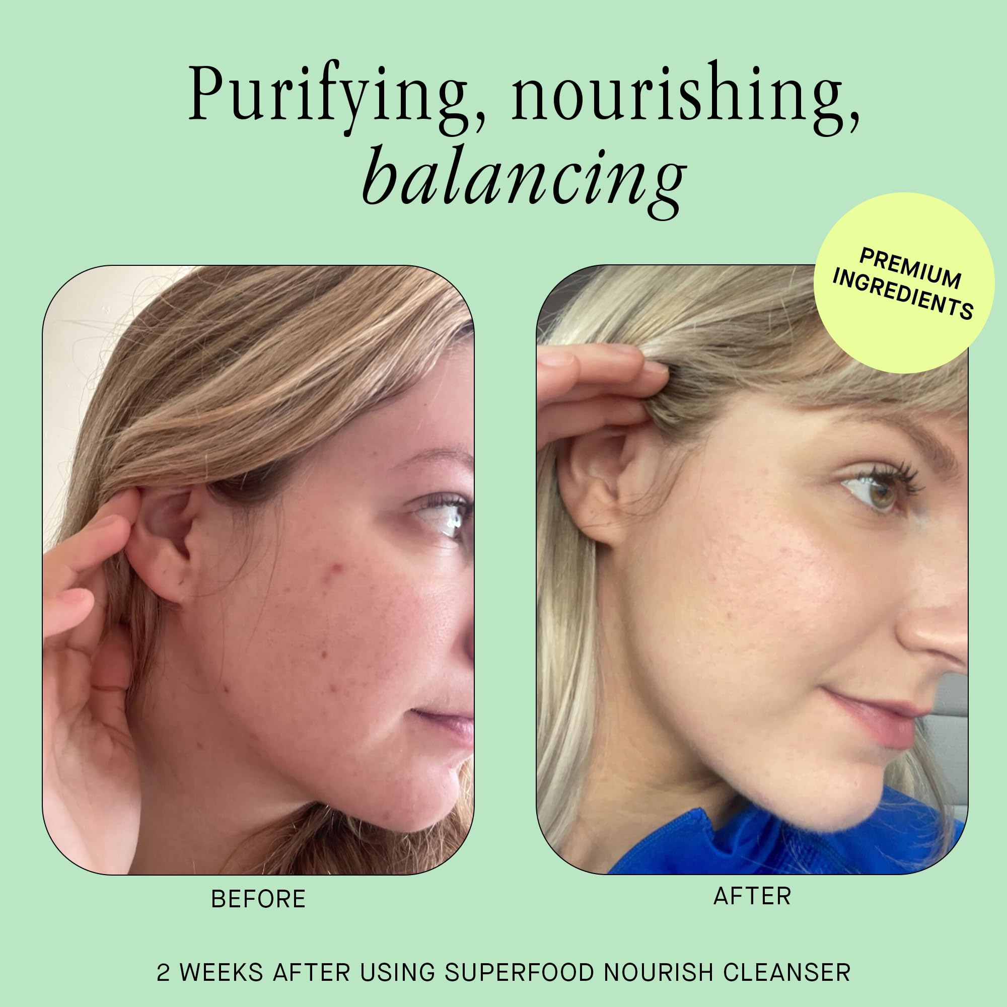 Brandefy Lave-visage Superaliments vitamine K2 : peau équilibrée et nourrie.