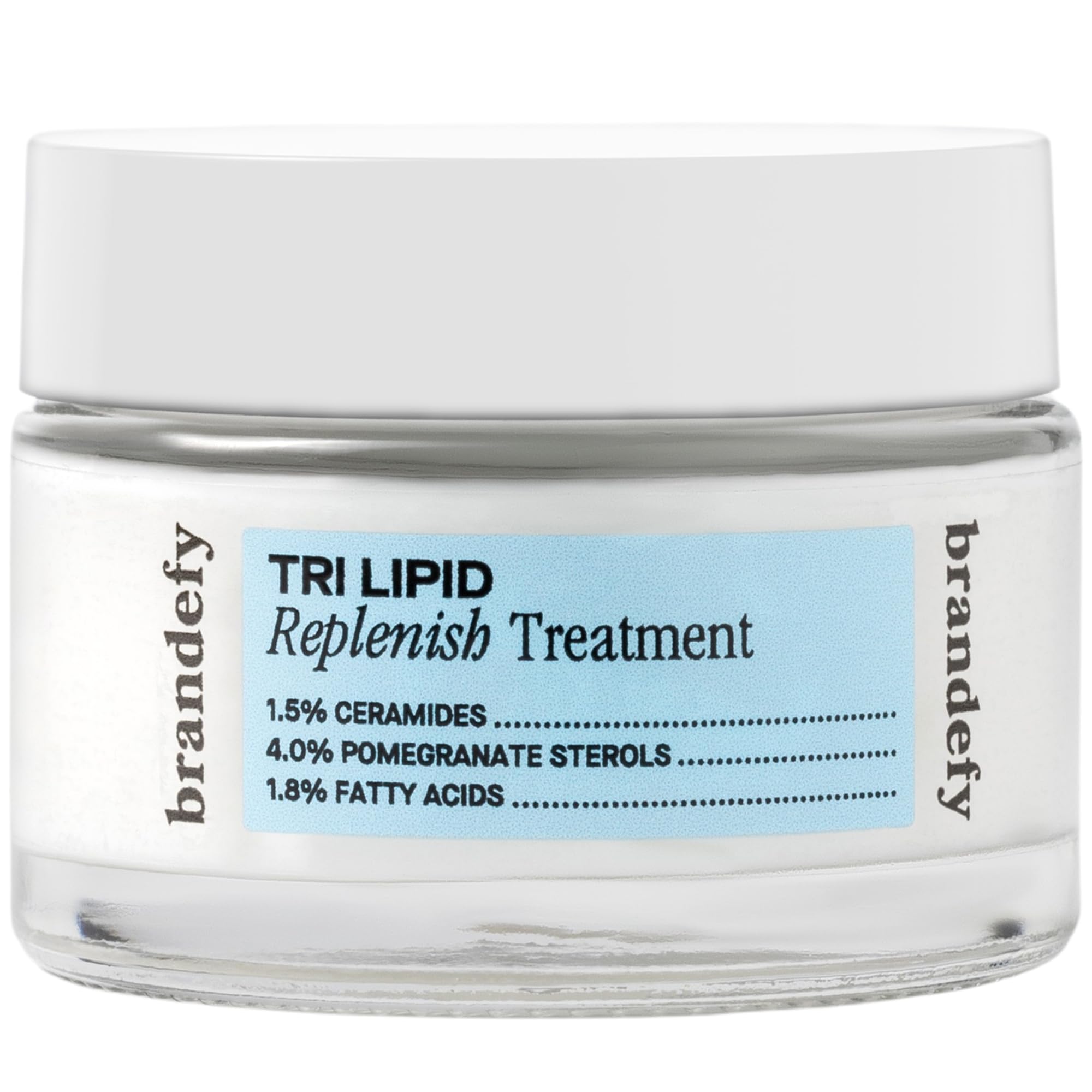 Brandefy Tri Lipid Replenish ceramidas en la botella para piel suave