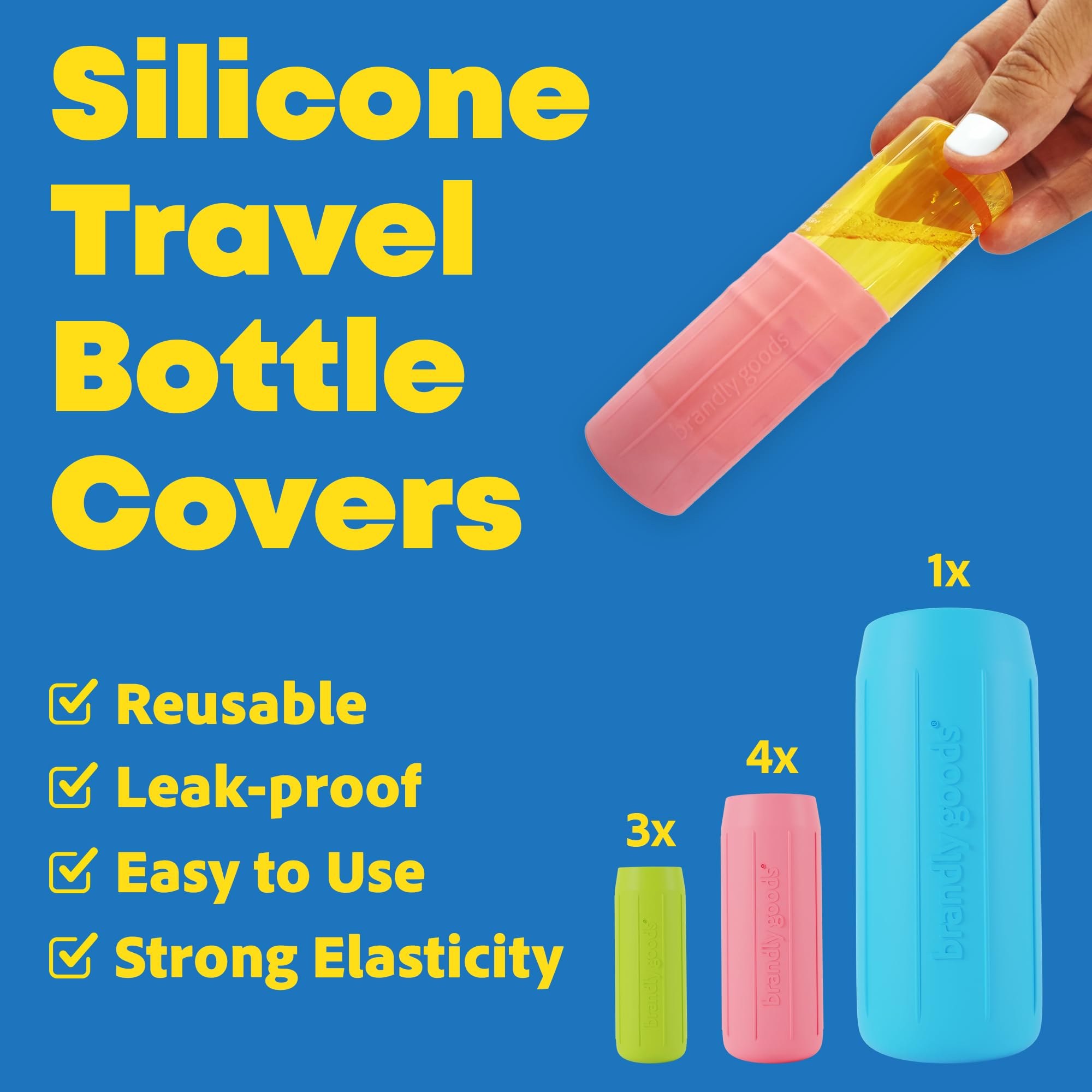 Brandly Goods: paquete de 8 cubiertas de silicona para diferentes tamaños