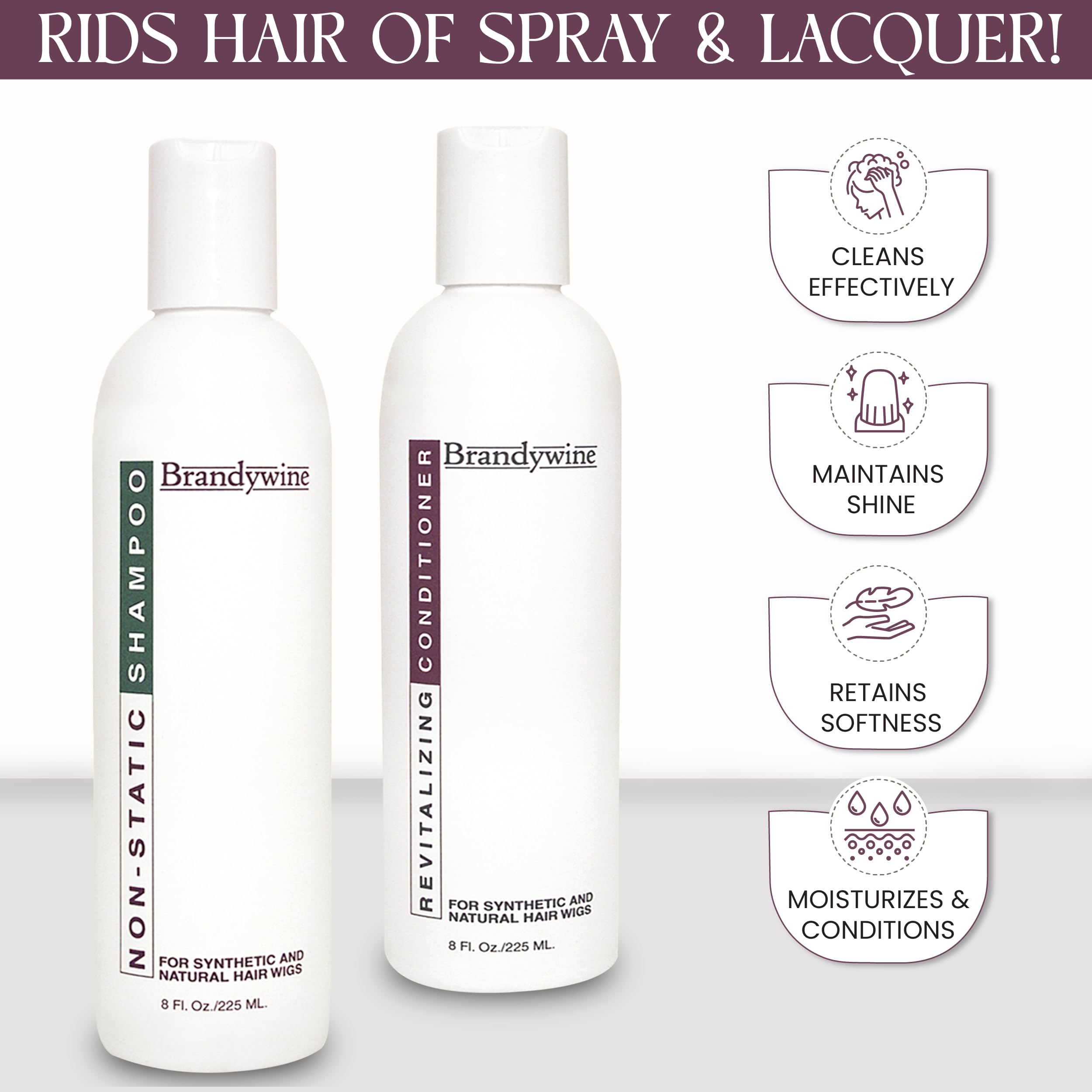 Brandywine acondicionador brillo y control de frizz para fibras.