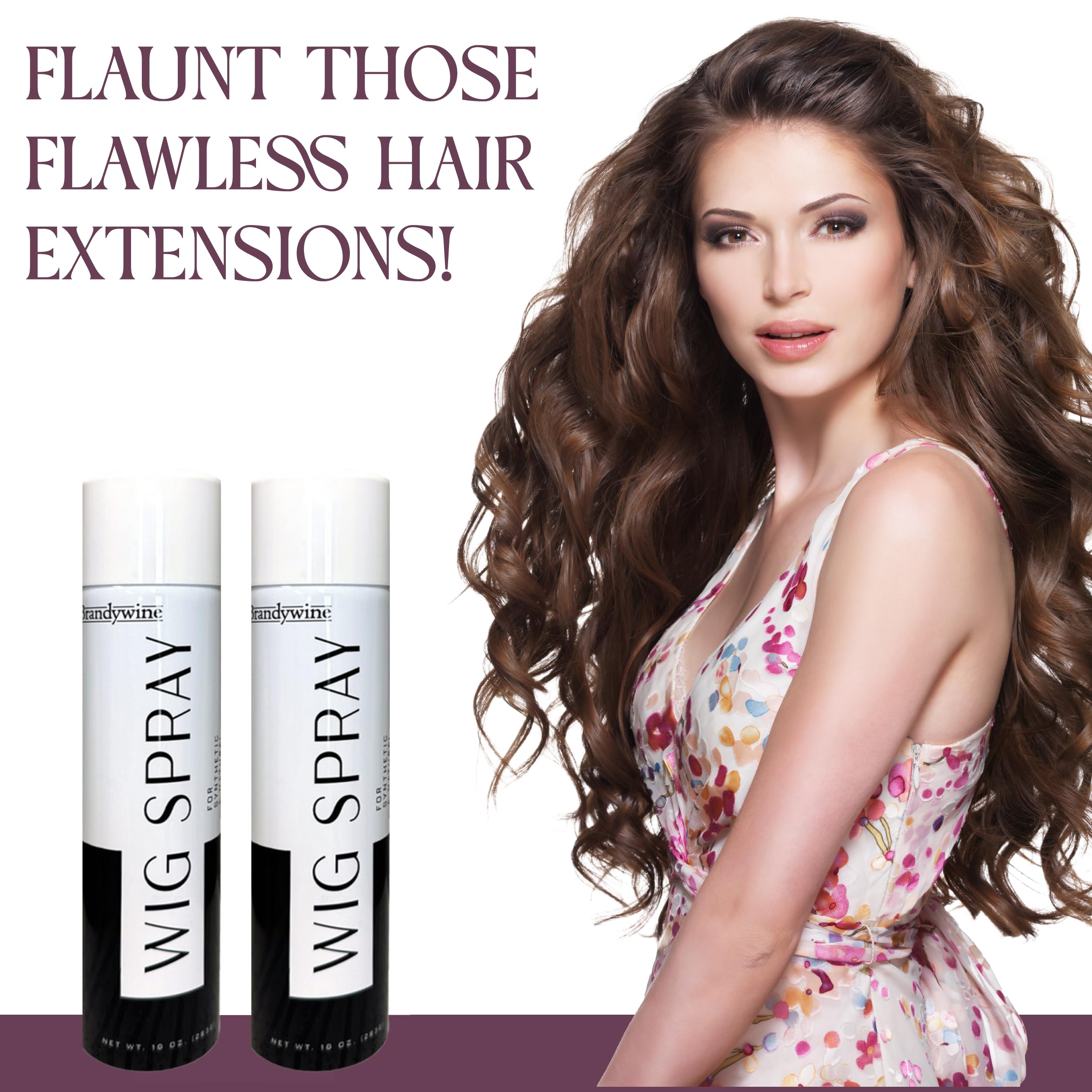 Brandywine Wig Spray: utilisation possible sur pièces capillaires et extensions.