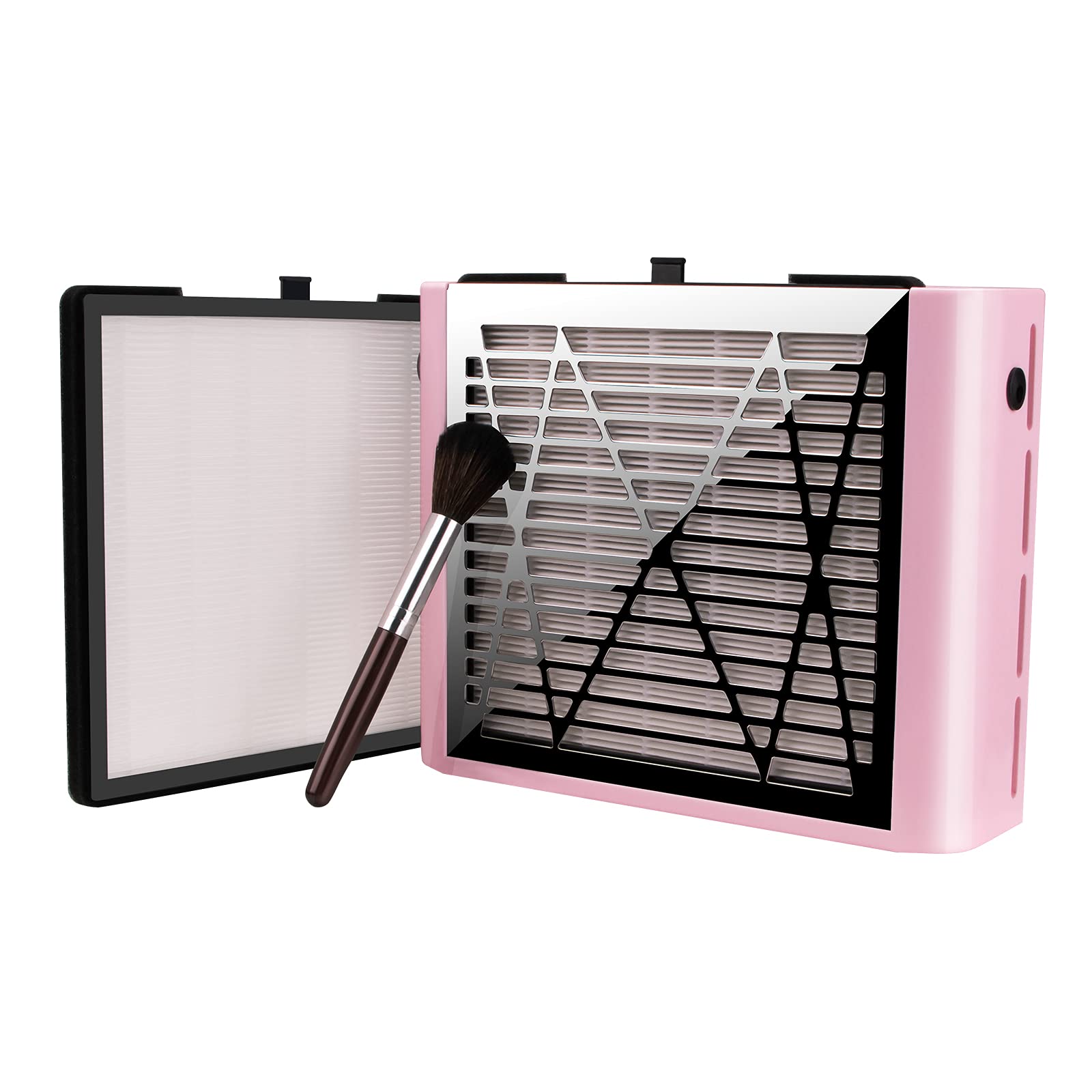BRANTMAKER colector de polvo para uñas con aspiración de 60W, color rosa, succión potente.