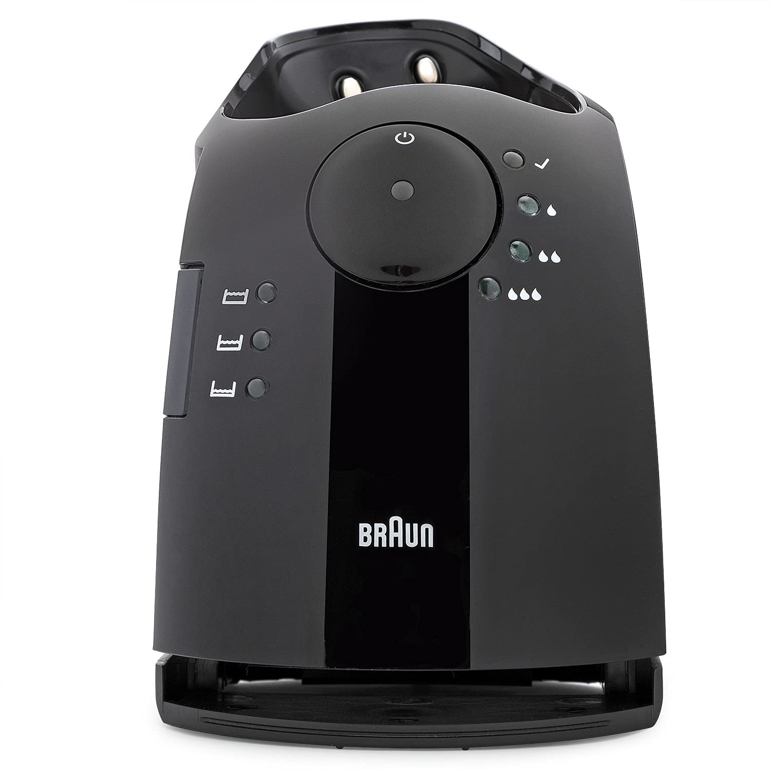 Braun base rear view showing power compatibility for Select Series
