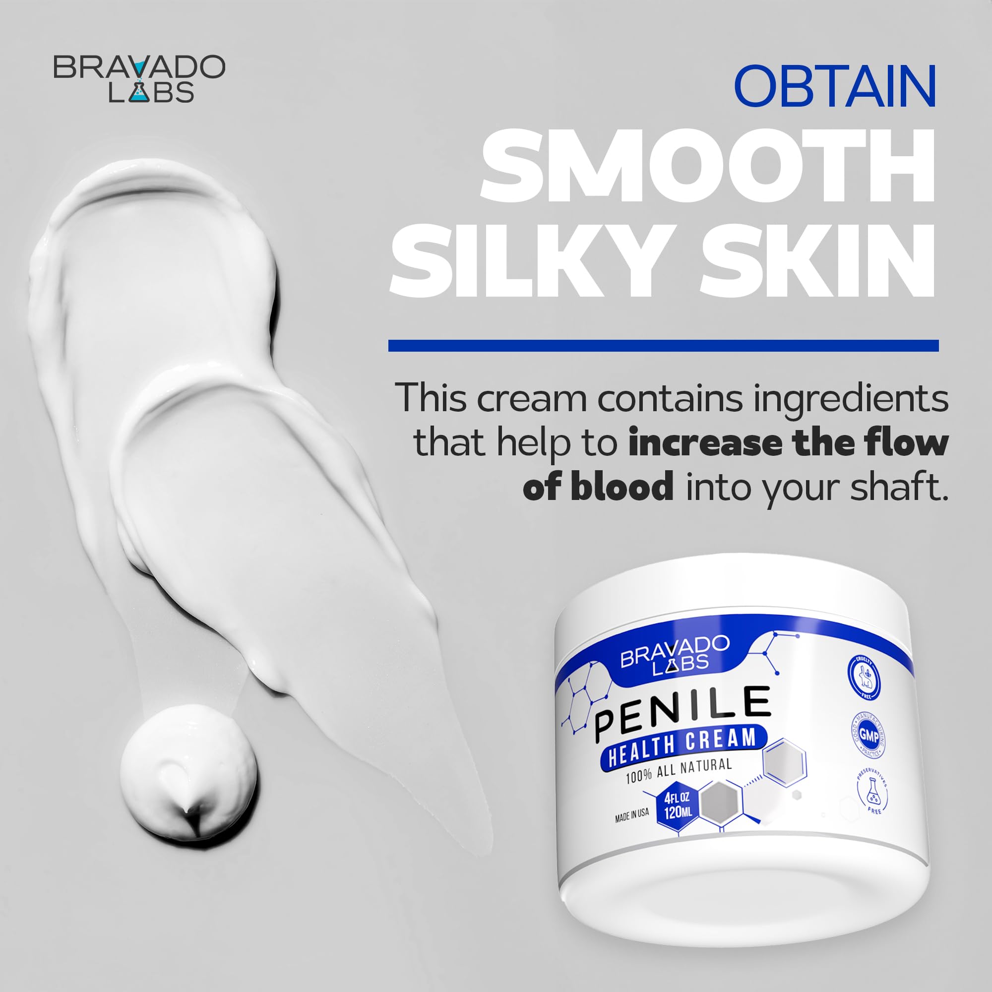 Bravado Labs Crema Penil, hidratación diaria para piel seca y zona íntima.