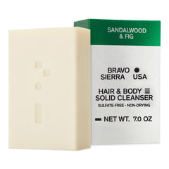 Barra Bravo Sierra en primer plano, multifuncional para piel suave y cabello limpio.