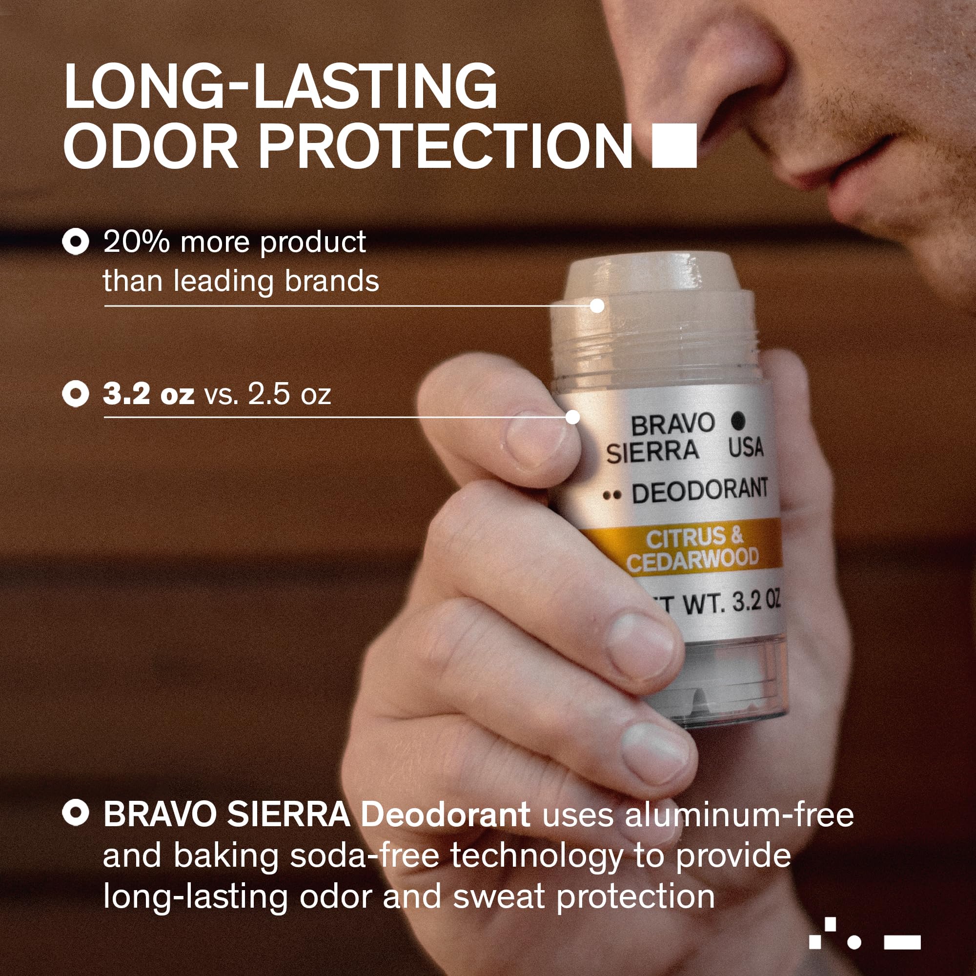 Bravo Sierra déodorant – composition naturelle avec protection longue durée sans aluminium.