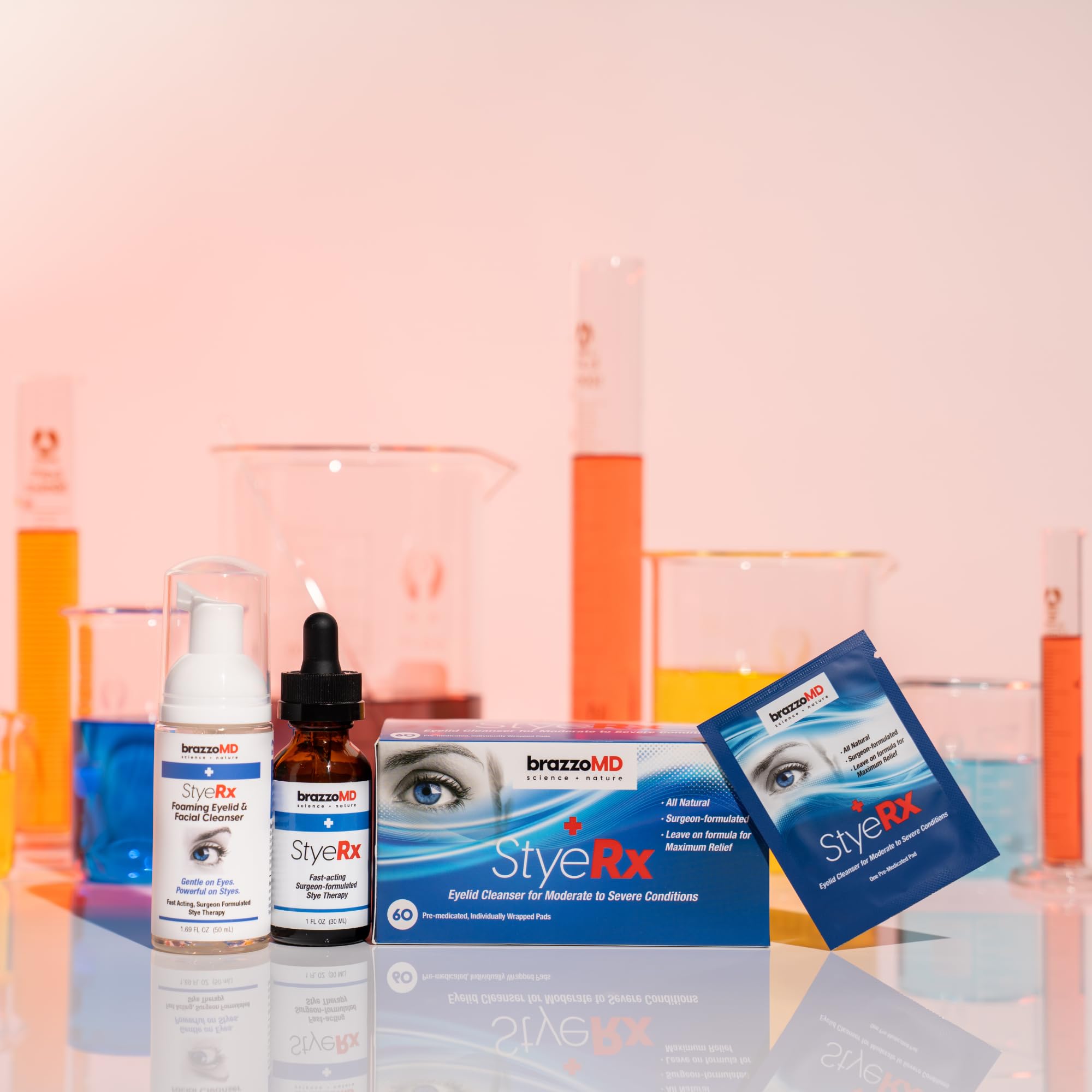 Hands applying BrazzoMD Stye Relief during morning cleansing routine