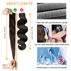 Brbeawor cabello negro natural para combinar con tonos de piel