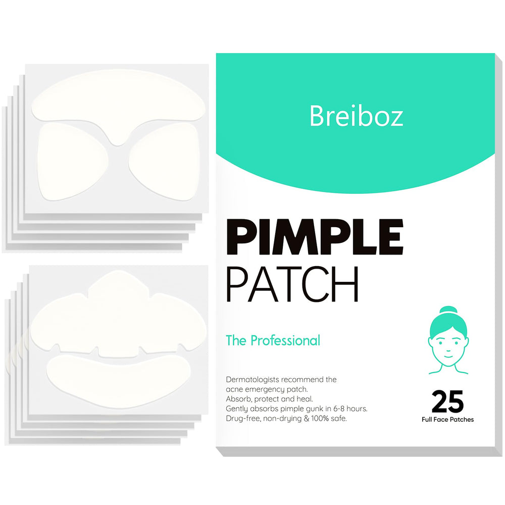 Parche hidrocoloide grande de Breiboz para cara, absorbe fluidos para una piel más clara.