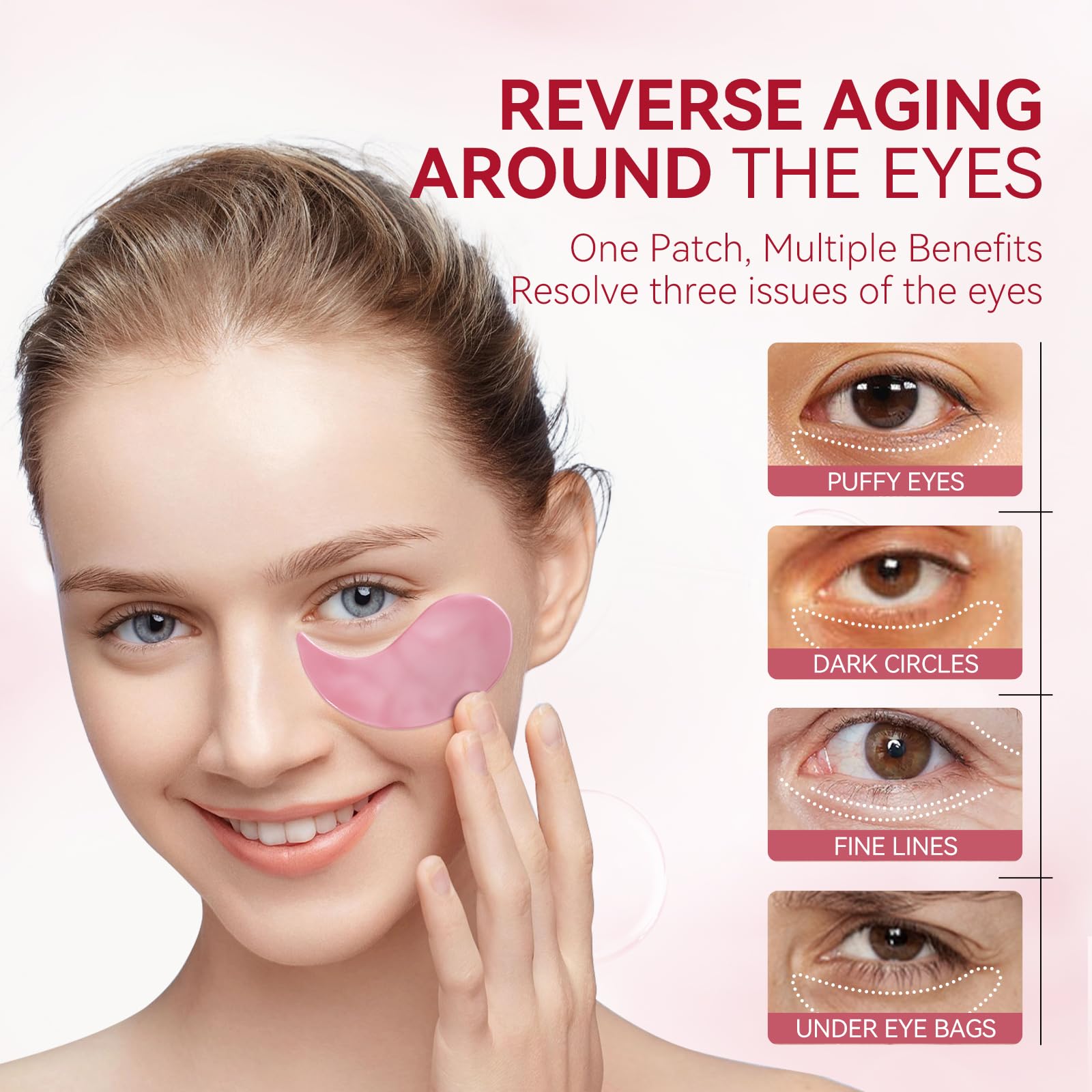 BREYLEE parches ojos para uso antes y después del maquillaje.