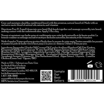 Brickell Barba: aceite ligero que no deja grasa.