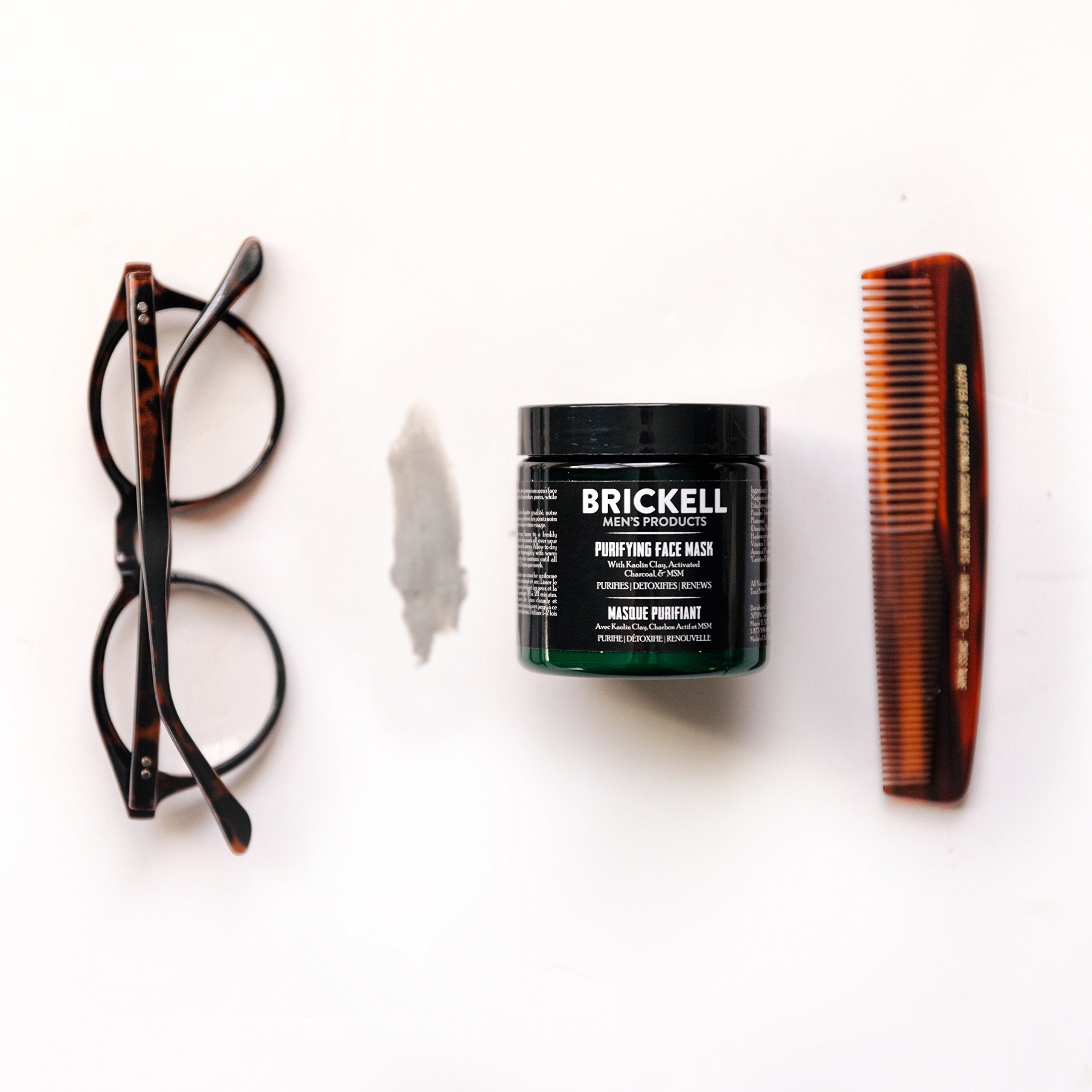 Mascarilla hidratación diaria de Brickell para cuidado del rostro.