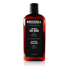 Gel nettoyant visage Brickell Hommes, clarifiant et purifiant pour peau normale ou grasse.