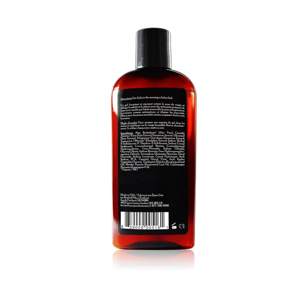 Usage quotidien Brickell, nettoyant visage efficace pour routine simple.